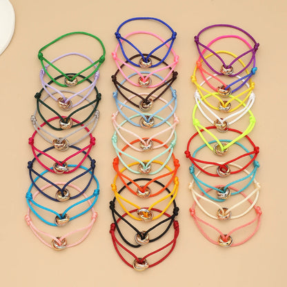 “Balance Trio™” Adjustable Rope Bracelet – Minimalist Unisex Stainless Steel Design.