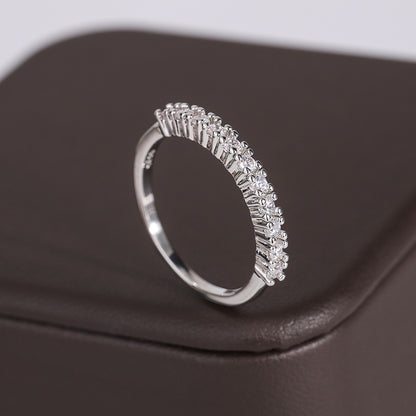 925 Silver Shiny Zircon Ring – Elegant Minimalist Jewelry for Women.