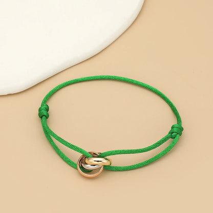 “Balance Trio™” Adjustable Rope Bracelet – Minimalist Unisex Stainless Steel Design.