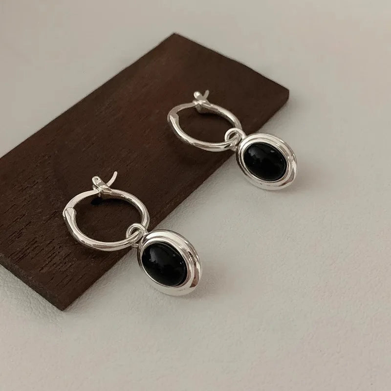 925 Sterling Silver Chunky Hoop Earrings – Geometric Trendy Jewelry for Women.