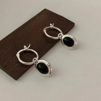 925 Sterling Silver Chunky Hoop Earrings – Geometric Trendy Jewelry for Women.