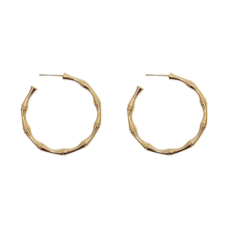 925 Sterling Silver Chunky Hoop Earrings – Geometric Trendy Jewelry for Women.