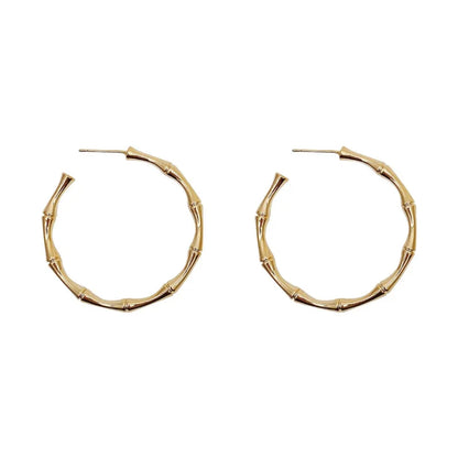 925 Sterling Silver Chunky Hoop Earrings – Geometric Trendy Jewelry for Women.