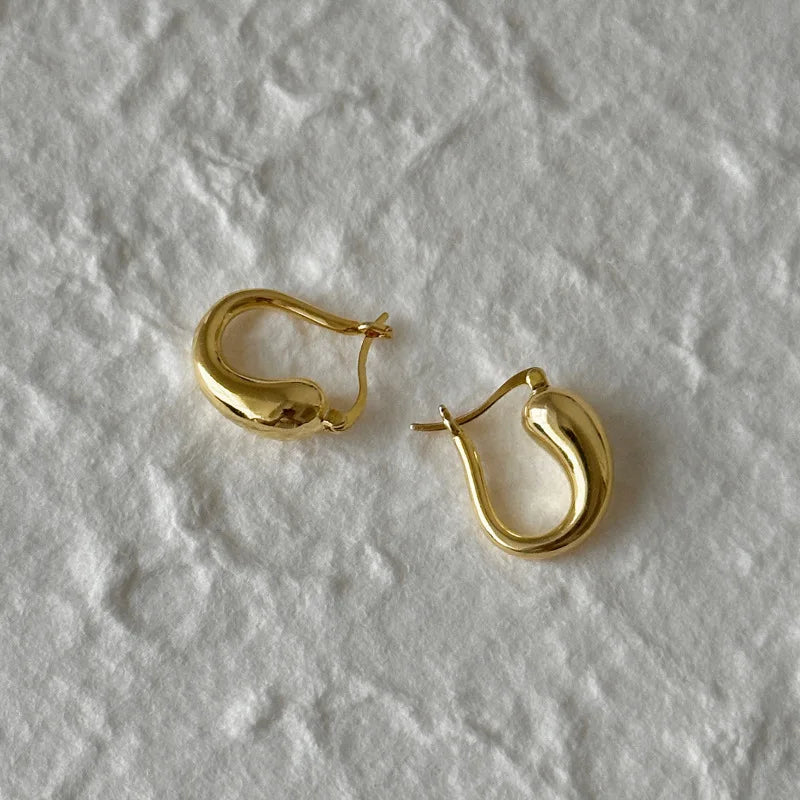 925 Sterling Silver Chunky Hoop Earrings – Geometric Trendy Jewelry for Women.