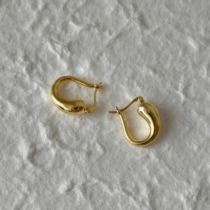 925 Sterling Silver Chunky Hoop Earrings – Geometric Trendy Jewelry for Women.