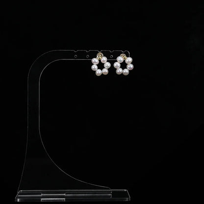 925 Sterling Silver Mini Pearl Stud Earrings – Elegant Natural White Pearls.