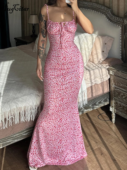 Hugcitar Floral Strapless Maxi Dress – Sleek Summer Streetwear