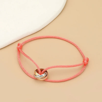 “Balance Trio™” Adjustable Rope Bracelet – Minimalist Unisex Stainless Steel Design.