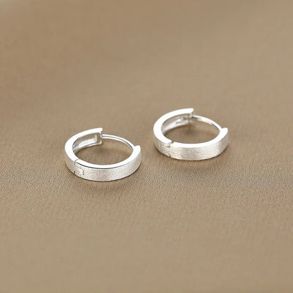 925 Sterling Silver Chunky Hoop Earrings – Geometric Trendy Jewelry for Women.