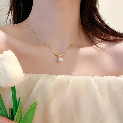 Geometric Hollow Heart Necklace – Modern Minimalist Pendant for Women.