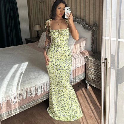 Hugcitar Floral Strapless Maxi Dress – Sleek Summer Streetwear