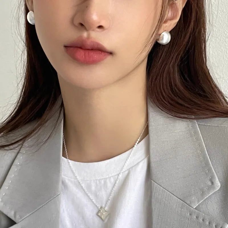 925 Sterling Silver Chunky Hoop Earrings – Geometric Trendy Jewelry for Women.