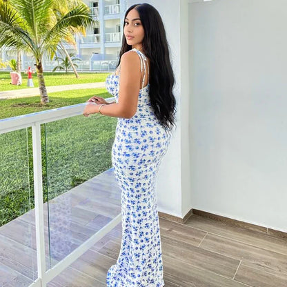 Hugcitar Floral Strapless Maxi Dress – Sleek Summer Streetwear