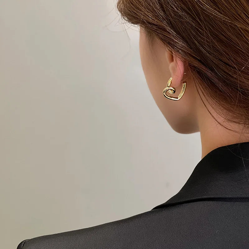 925 Sterling Silver Chunky Hoop Earrings – Geometric Trendy Jewelry for Women.