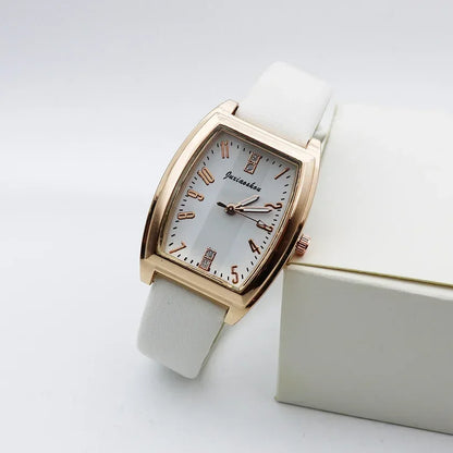 Vintage Women's Quartz Watch – Leather Strap, Fashion Wrist Accessory, Party & Gift.