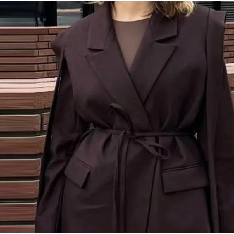 Striped Belted Vest – Effortless Chic for Every Season.