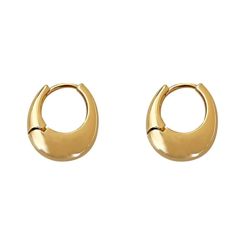 925 Sterling Silver Chunky Hoop Earrings – Geometric Trendy Jewelry for Women.