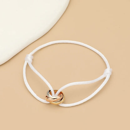 “Balance Trio™” Adjustable Rope Bracelet – Minimalist Unisex Stainless Steel Design.