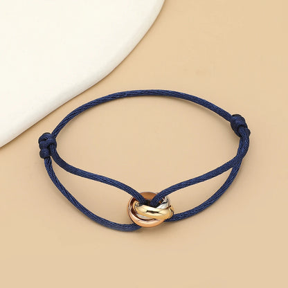 “Balance Trio™” Adjustable Rope Bracelet – Minimalist Unisex Stainless Steel Design.