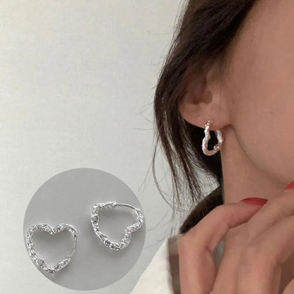 925 Sterling Silver Chunky Hoop Earrings – Geometric Trendy Jewelry for Women.