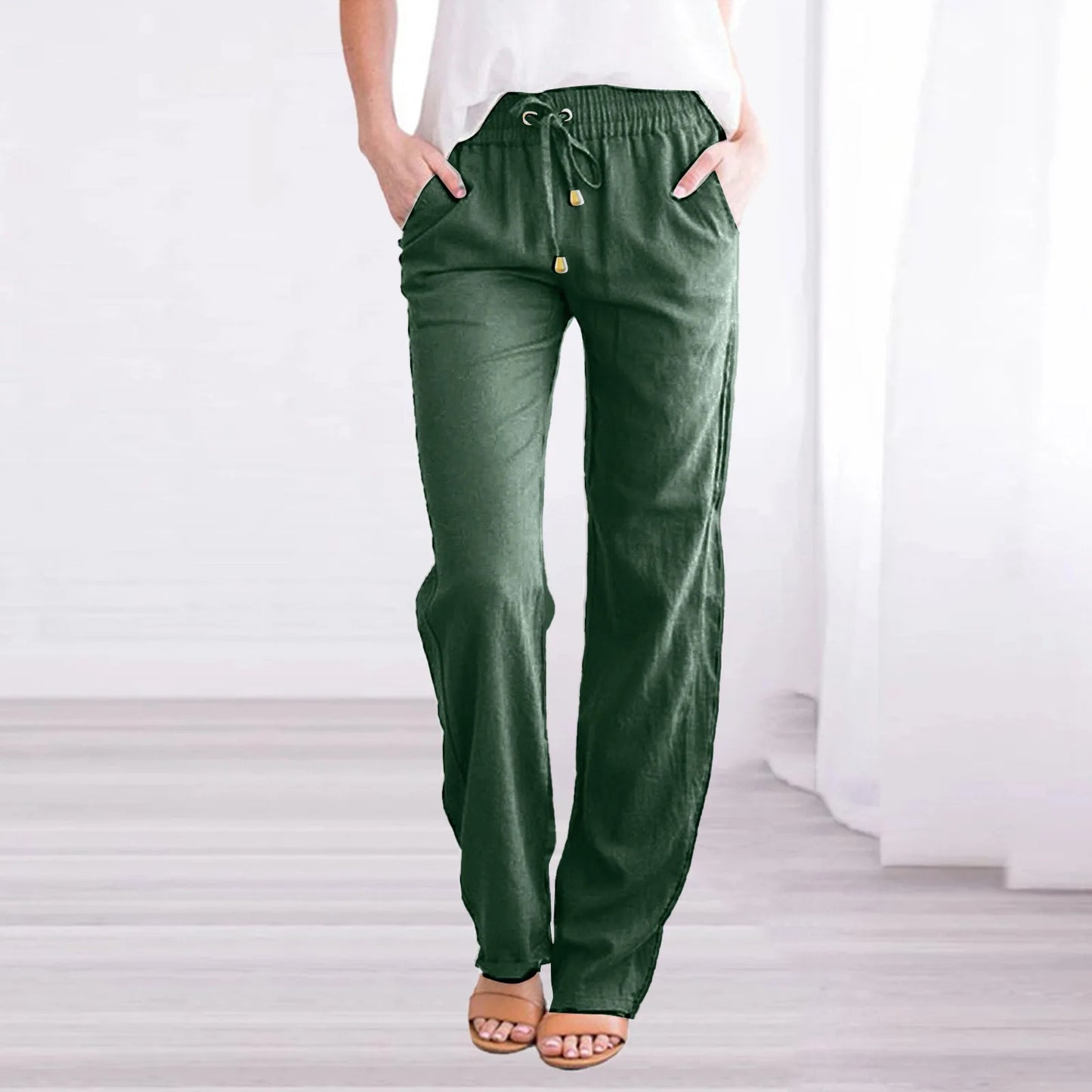 Women’s Baggy Linen Pants – Office & Everyday Chic.