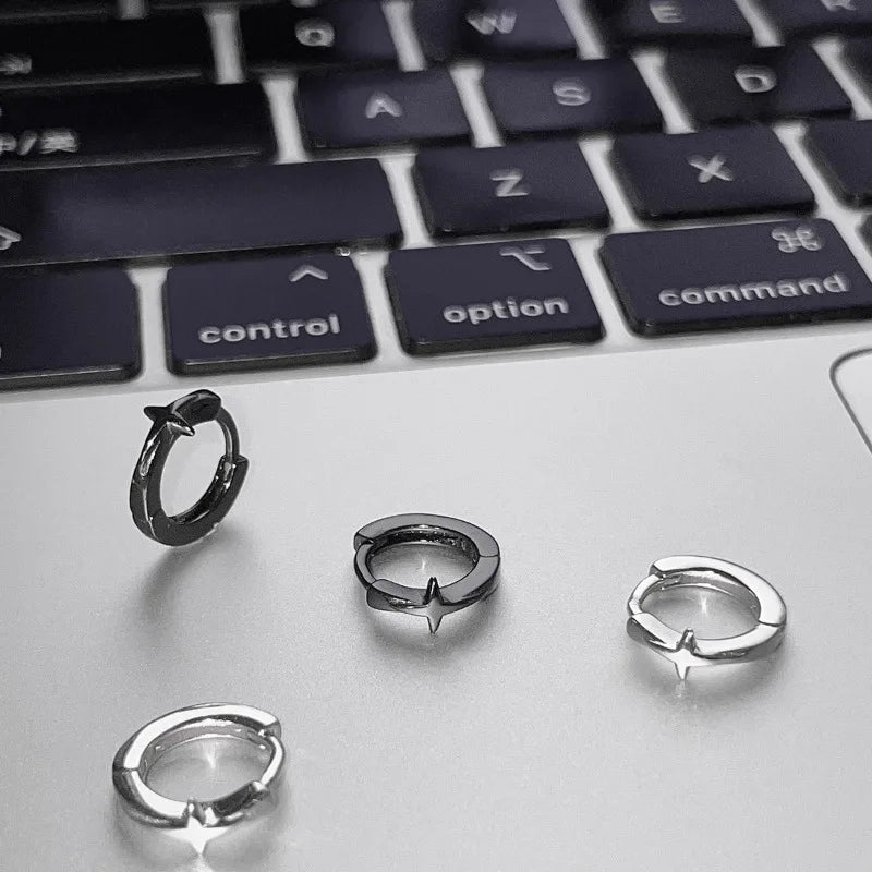 925 Sterling Silver Chunky Hoop Earrings – Geometric Trendy Jewelry for Women.