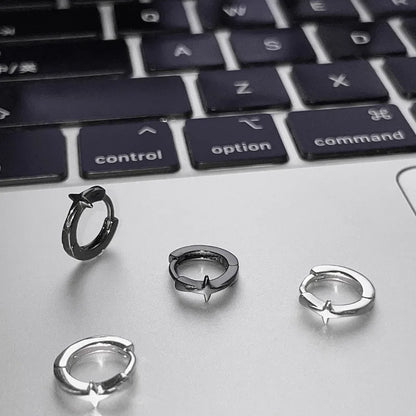 925 Sterling Silver Chunky Hoop Earrings – Geometric Trendy Jewelry for Women.