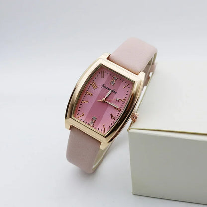 Vintage Women's Quartz Watch – Leather Strap, Fashion Wrist Accessory, Party & Gift.