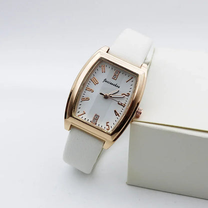 Vintage Women's Quartz Watch – Leather Strap, Fashion Wrist Accessory, Party & Gift.