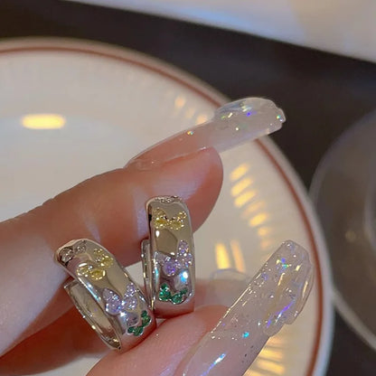 925 Sterling Silver Chunky Hoop Earrings – Geometric Trendy Jewelry for Women.