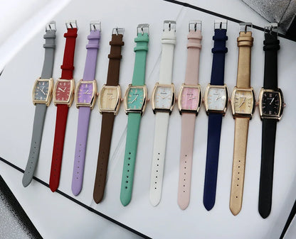 Vintage Women's Quartz Watch – Leather Strap, Fashion Wrist Accessory, Party & Gift.