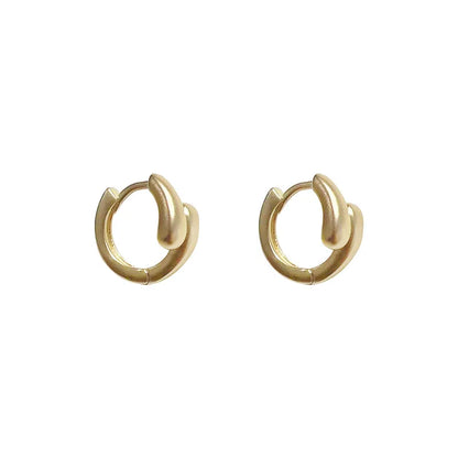 925 Sterling Silver Chunky Hoop Earrings – Geometric Trendy Jewelry for Women.