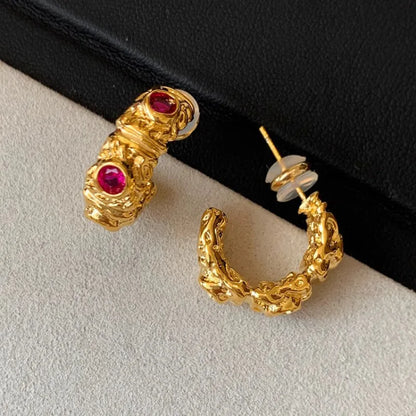 925 Sterling Silver Chunky Hoop Earrings – Geometric Trendy Jewelry for Women.