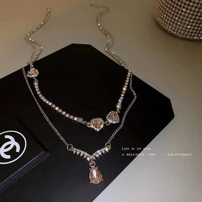 Geometric Hollow Heart Necklace – Modern Minimalist Pendant for Women.