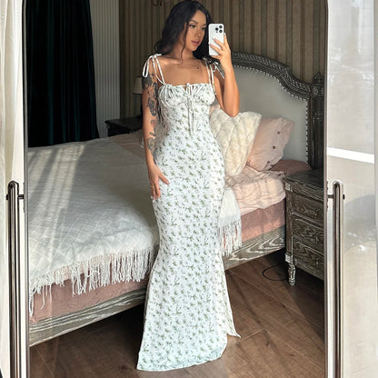 Hugcitar Floral Strapless Maxi Dress – Sleek Summer Streetwear
